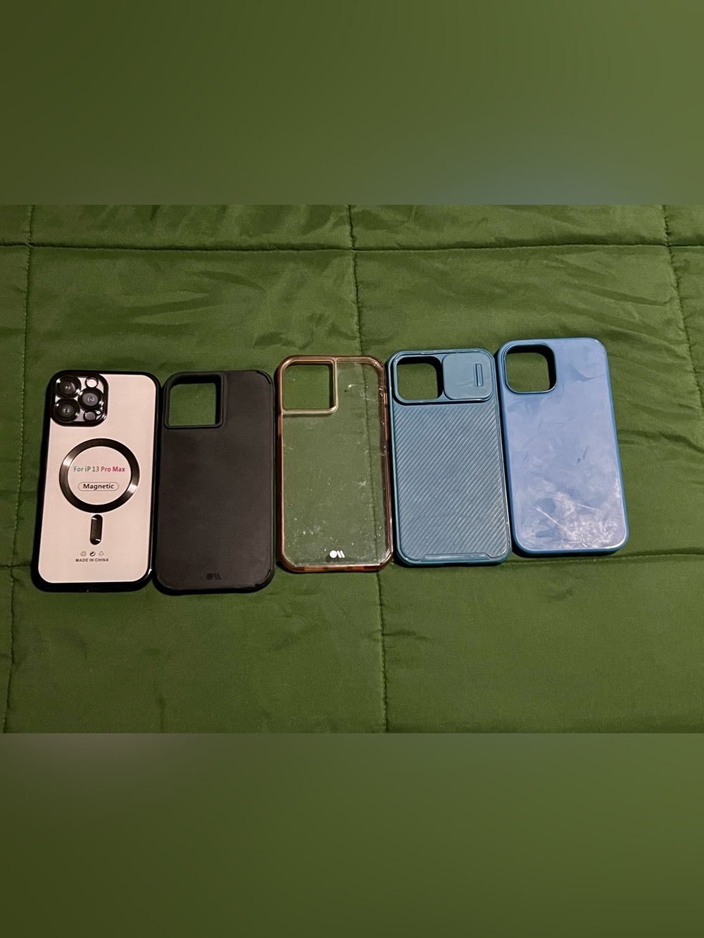 iPhone 13 Pro Max Phone Case Bundle with Blue, Black, Clear & black Options (5)